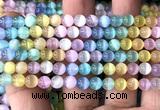 CSE606 15 inches 6mm round rainbow selenite beads wholesale