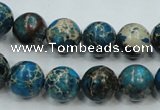 CSE62 15.5 inches 12mm round dyed natural sea sediment jasper beads