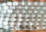 CSE648 15 inches 8*12mm drum selenite beads wholesale