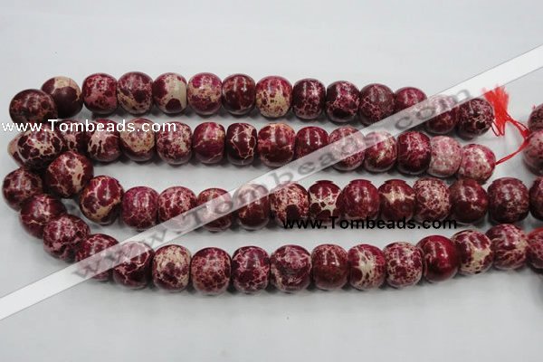 CSE67 15.5 inches 15*18mm rondelle dyed natural sea sediment jasper beads