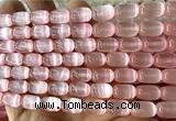 CSE718 15 inches 8*12mm drum selenite beads wholesale
