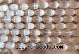 CSE725 15 inches 8*12mm rice selenite beads wholesale
