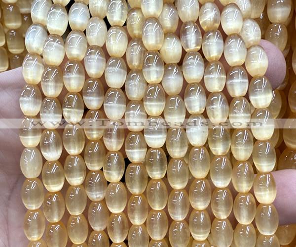 CSE734 15 inches 6*9mm rice selenite beads wholesale