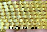 CSE744 15 inches 6*9mm rice selenite beads wholesale