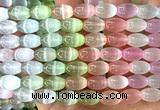 CSE765 15 inches 8*12mm rice colorful selenite beads wholesale