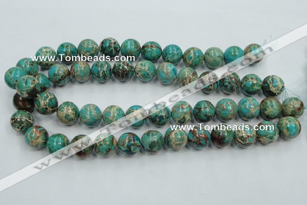 CSE77 15.5 inches 14mm round dyed natural sea sediment jasper beads