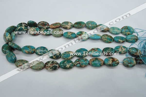 CSE98 15.5 inches 13*18mm oval dyed natural sea sediment jasper beads