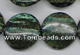 CSG21 15.5 inches 30mm flat round long spar gemstone beads wholesale