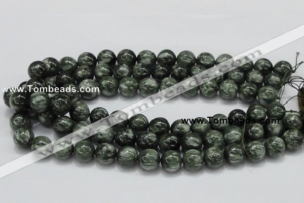 CSH05 15.5 inches 14mm round natural seraphinite gemstone beads