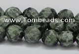 CSH08 15.5 inches 12mm faceted round natural seraphinite beads