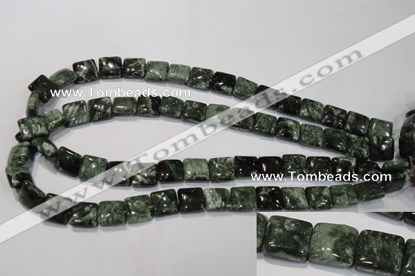 CSH102 15.5 inches 12*12mm square natural seraphinite gemstone beads