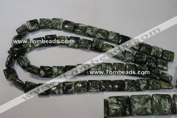 CSH103 15.5 inches 14*14mm square natural seraphinite gemstone beads