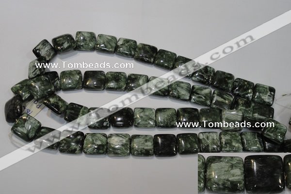 CSH104 15.5 inches 16*16mm square natural seraphinite gemstone beads