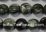 CSH120 15.5 inches 8mm flat round natural seraphinite gemstone beads