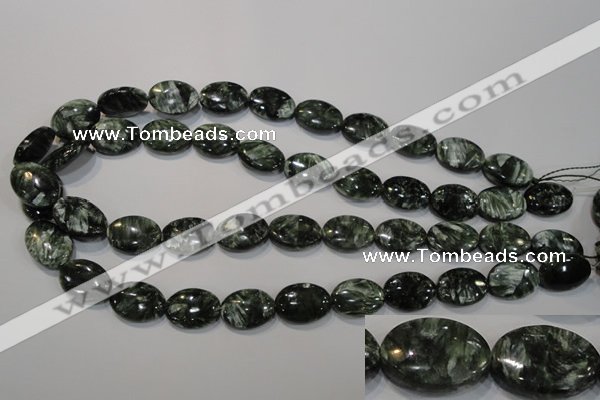 CSH133 15.5 inches 13*18mm oval natural seraphinite gemstone beads