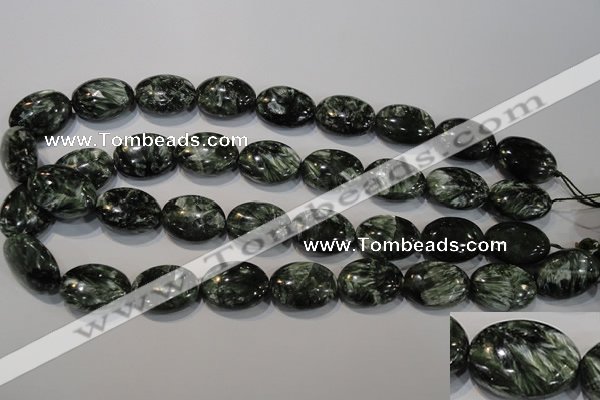 CSH134 15.5 inches 16*20mm oval natural seraphinite gemstone beads