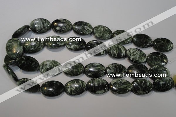 CSH135 15.5 inches 18*25mm oval natural seraphinite gemstone beads