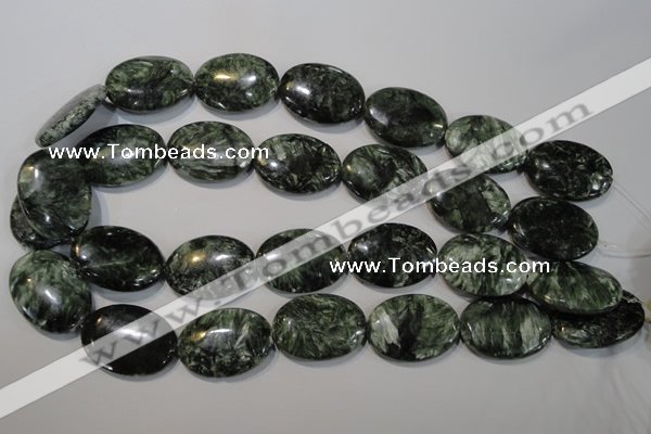 CSH137 15.5 inches 22*30mm oval natural seraphinite gemstone beads