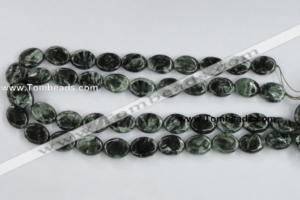 CSH14 15.5 inches 13*18mm oval natural seraphinite beads wholesale