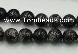 CSI02 15.5 inches 10mm round silver scale stone beads wholesale