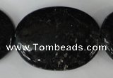 CSI100 15.5 inches 30*40mm oval silver scale stone beads wholesale