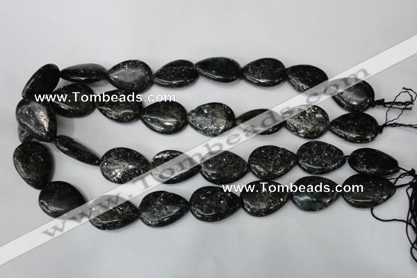 CSI106 15.5 inches 18*25mm flat teardrop silver scale stone beads