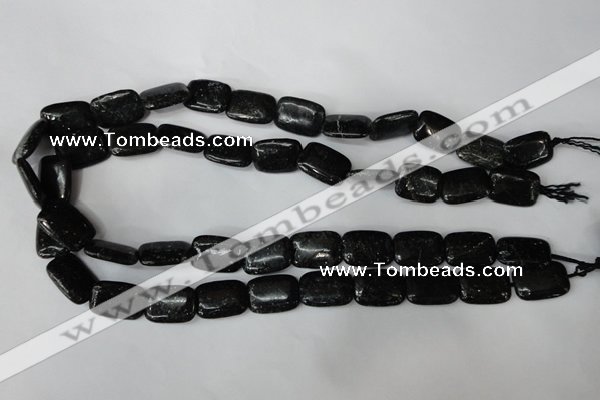 CSI114 15.5 inches 13*18mm rectangle silver scale stone beads