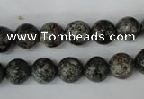 CSI12 15.5 inches 8mm round silver scale stone beads wholesale