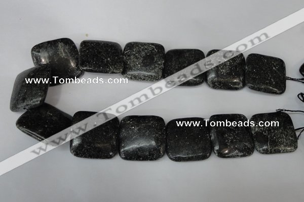 CSI129 15.5 inches 30*30mm square silver scale stone beads