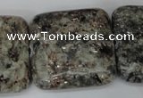 CSI60 15.5 inches 30*30mm square silver scale stone beads wholesale