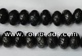 CSI68 15.5 inches 6*10mm rondelle silver scale stone beads wholesale