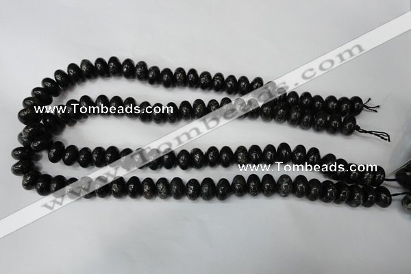 CSI68 15.5 inches 6*10mm rondelle silver scale stone beads wholesale