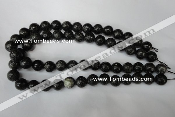 CSI75 15.5 inches 14mm round silver scale stone beads wholesale