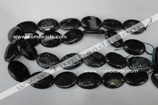 CSI98 15.5 inches 22*30mm oval silver scale stone beads wholesale