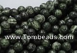 CSJ02 15.5 inches 6mm round green silver line jasper beads wholesale