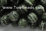 CSJ05 15.5 inches 12mm round green silver line jasper beads wholesale