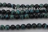 CSJ210 15.5 inches 6mm round dyed green silver line jasper beads