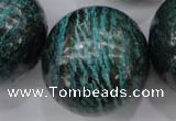 CSJ212 15.5 inches 30mm round dyed green silver line jasper beads