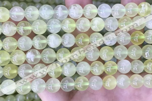 CSJ321 15.5 inches 10mm round serpentine new jade beads