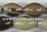 CSL106 15.5 inches 22*30mm rice silver leaf jasper beads wholesale