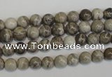 CSL11 15.5 inches 6mm round silver leaf jasper beads wholesale