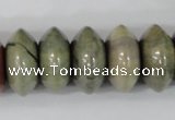 CSL110 15.5 inches 10*20mm rondelle silver leaf jasper beads wholesale