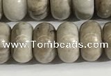 CSL164 15.5 inches 6*10mm 

rondelle sliver leaf jasper beads wholesale