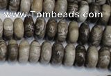 CSL19 15.5 inches 6*12mm rondelle silver leaf jasper beads wholesale