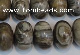 CSL20 15.5 inches 13*20mm rondelle silver leaf jasper beads wholesale