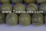 CSL205 15.5 inches 14mm round silver leaf jasper beads wholesale