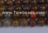 CSL221 15.5 inches 6mm round gold leaf jasper beads wholesale