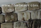 CSL68 15.5 inches 13*18mm rectangle silver leaf jasper beads wholesale