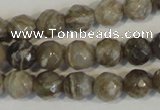 CSL91 15.5 inches 6mm faceted round silver leaf jasper beads wholesale