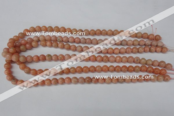 CSM03 15.5 inches 8mm round salmon stone beads wholesale